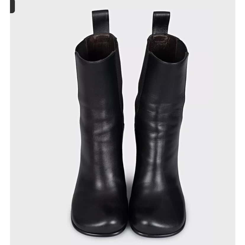 Bottega Veneta Bottega Veneta Black Leather Square Toe Ankle Boots - EU 38 pre-owned Black Leather Good condition - Back View