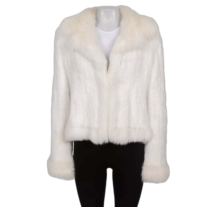 Valentino Valentino Roma Luxurious White Faux Fur Coat - Size XL Pre-owned White Good condition - Front View