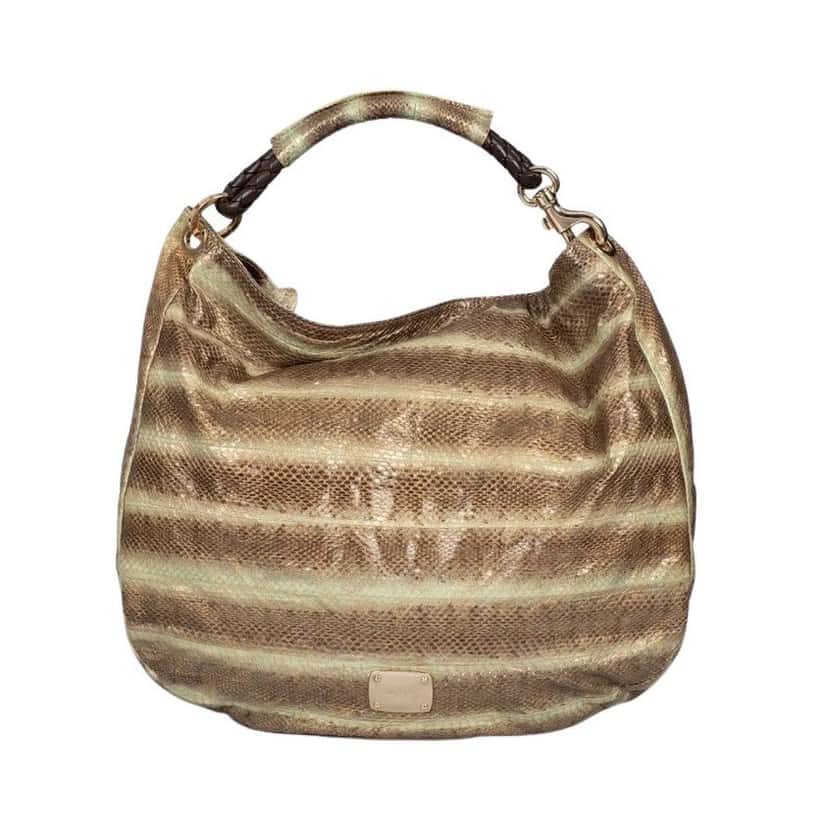 Jimmy Choo Jimmy Choo Multicolor Striped Leather Shoulder Bag Pre-owned Gold Leather Good condition - Front View