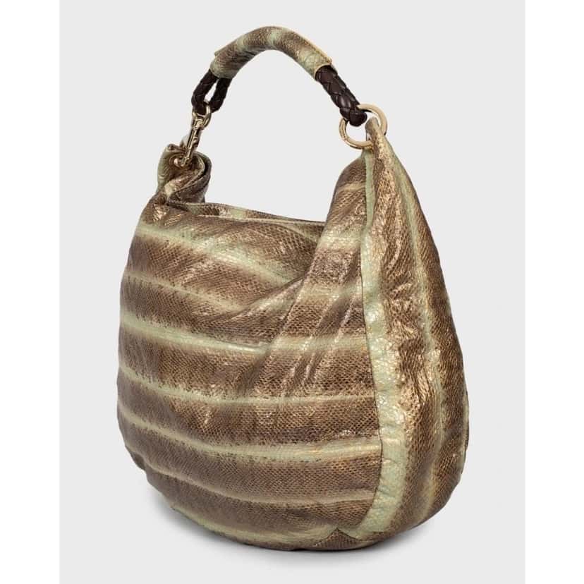 Jimmy Choo Jimmy Choo Multicolor Striped Leather Shoulder Bag Pre-owned Gold Leather Good condition - Back View