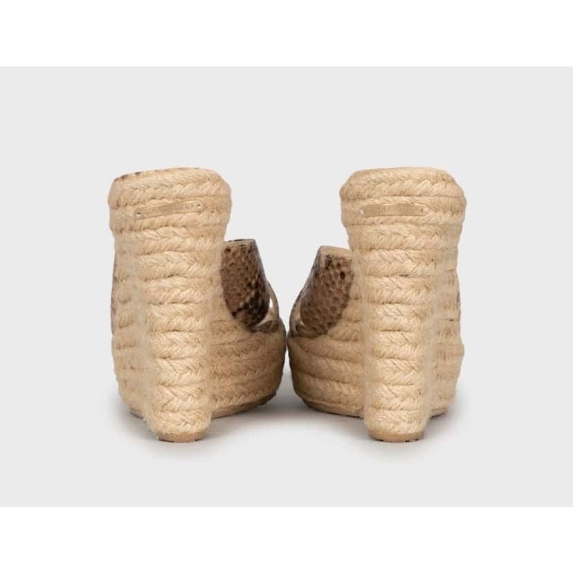 Jimmy Choo Jimmy Choo Animal Print Leather Wedge Sandals Sz.36 Pre-owned Other Leather Good condition - Model View