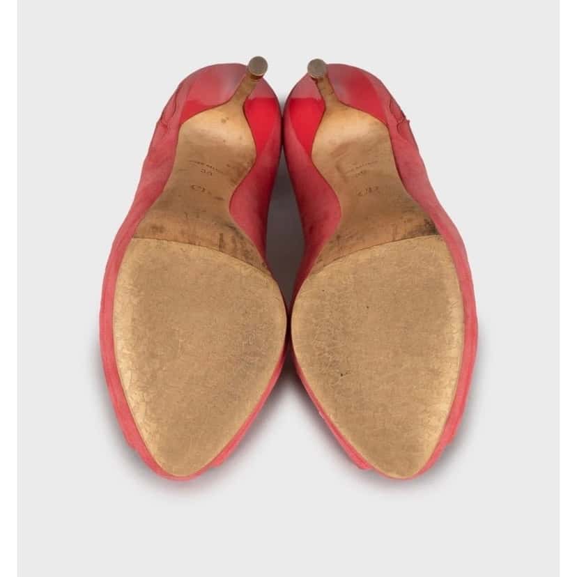 Christian Dior Christian Dior Pink Suede Open Toe Stiletto Pumps Sz.39 Pre-owned Pink Suede Good condition - Box View