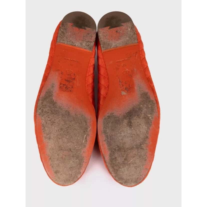 Christian Dior Christian Dior Orange Suede Ballet Flats - Size 39 Pre-owned Orange Suede Good condition - Box View