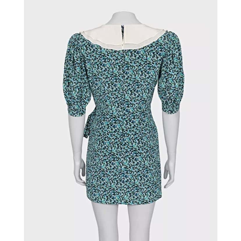 Alessandra Rich Alessandra Rich Blue Floral Silk Dress  Sz.40 Pre-owned Blue Silk Good condition - Inside View