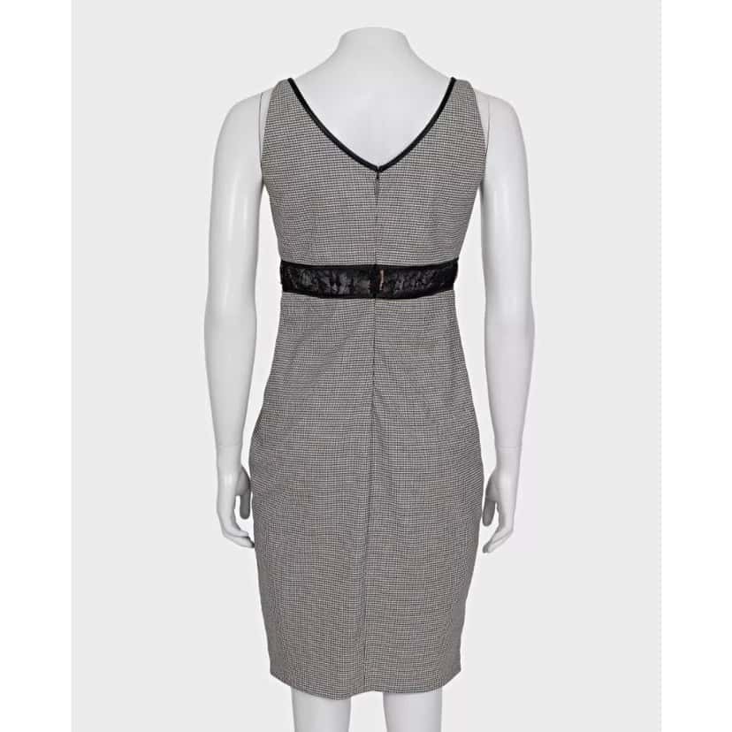 Roberto Cavalli Roberto Cavalli Black & White Lace Wool Blend Dress Size 42/ M Pre-owned Black Lace Good condition - Inside View