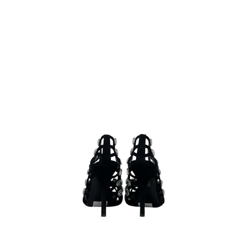 THE ATTICO NWOB The Attico 'Grid' Pump Black Silver Heels Sz.38.5 pre-owned Black Never worn - Model View