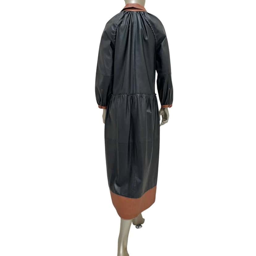 Unsigned Chic Stand Studio Gilda Two-Tone Leather Dress Sz 36 Pre-owned Other Leather Good condition - Back View