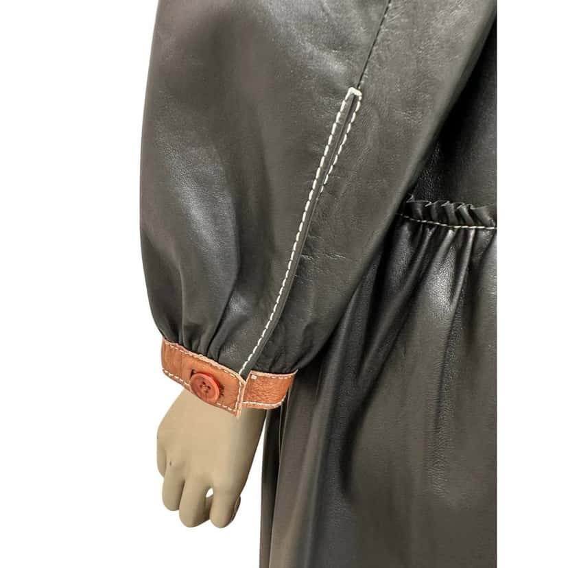 Unsigned Chic Stand Studio Gilda Two-Tone Leather Dress Sz 36 Pre-owned Other Leather Good condition - Model View