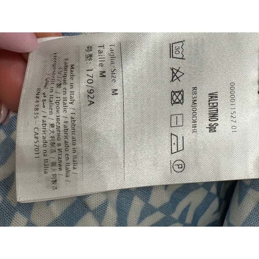 valentino Valentino Blue V-Print Maxi Dress Sz.M Pre-owned Blue Good condition - Box View