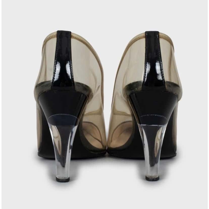 Chanel Chanel Transparent Pumps with Leather Toe - Size 38 Pre-owned Other Leather Good condition - Model View