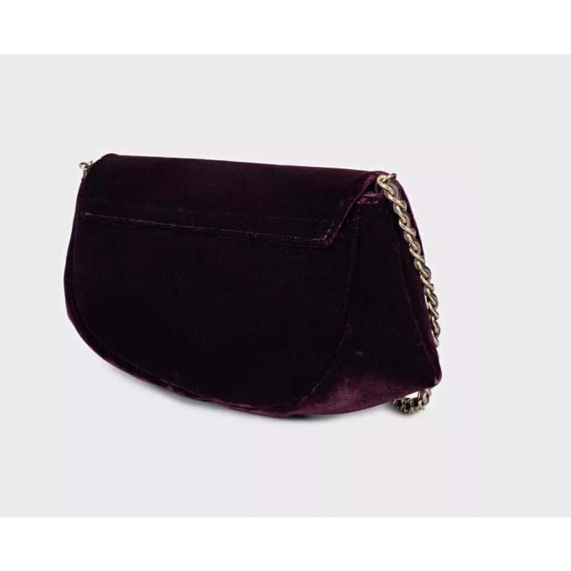 Chanel Chanel Purple Half Moon Wallet On Chain Pre-owned Purple Good condition - Back View