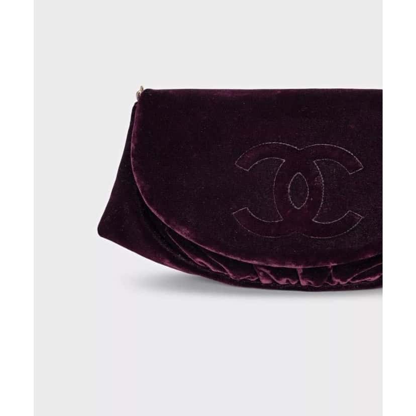 Chanel Chanel Purple Half Moon Wallet On Chain Pre-owned Purple Good condition - Box View