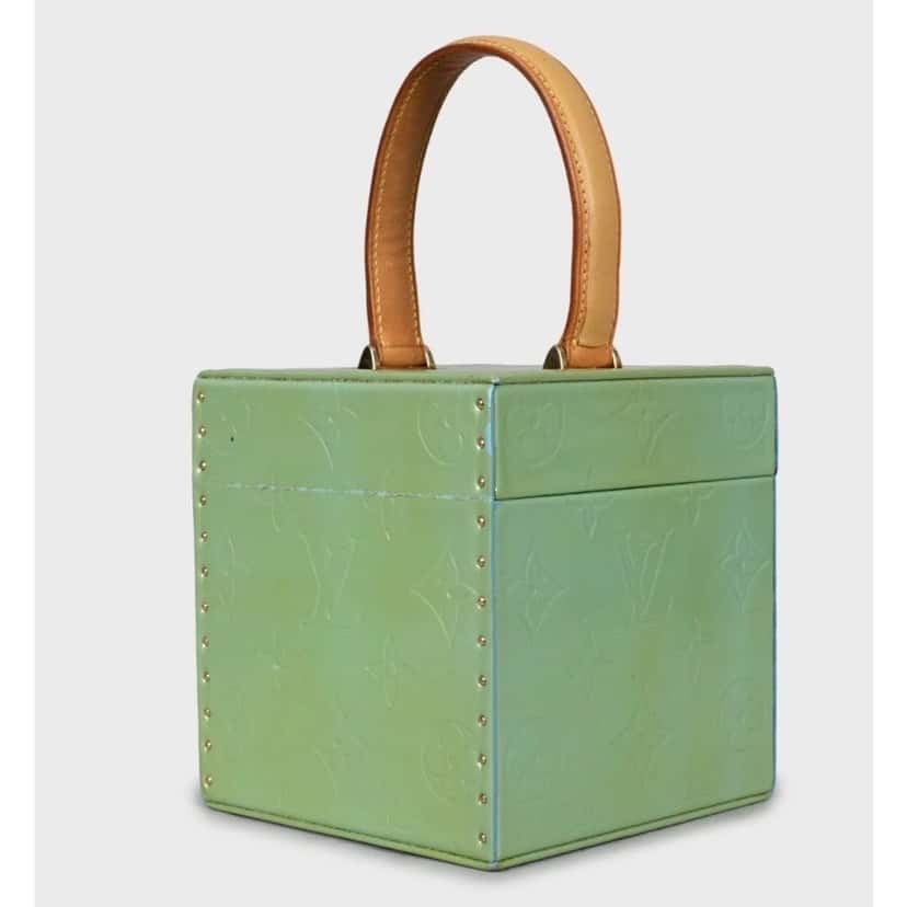 Louis Vuitton Louis Vuitton Bleecker Box Green Monogram Vernis Handbag Pre-owned Green Leather Good condition - Back View