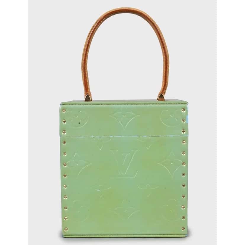 Louis Vuitton Louis Vuitton Bleecker Box Green Monogram Vernis Handbag Pre-owned Green Leather Good condition - Inside View