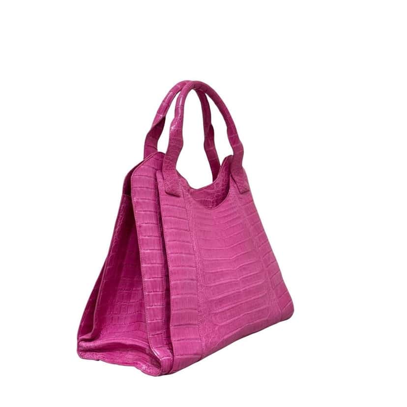 Unsigned Nancy Gonzalez Pink Lambskin  Tote Pre-owned Pink Leather Good condition - Inside View