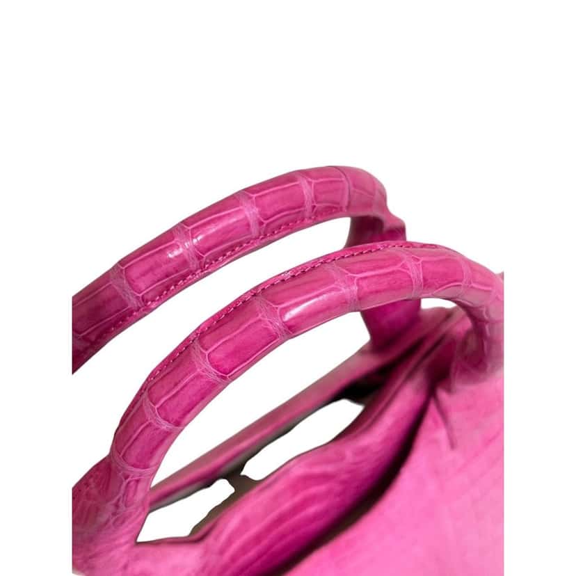 Unsigned Nancy Gonzalez Pink Lambskin  Tote Pre-owned Pink Leather Good condition - Box View