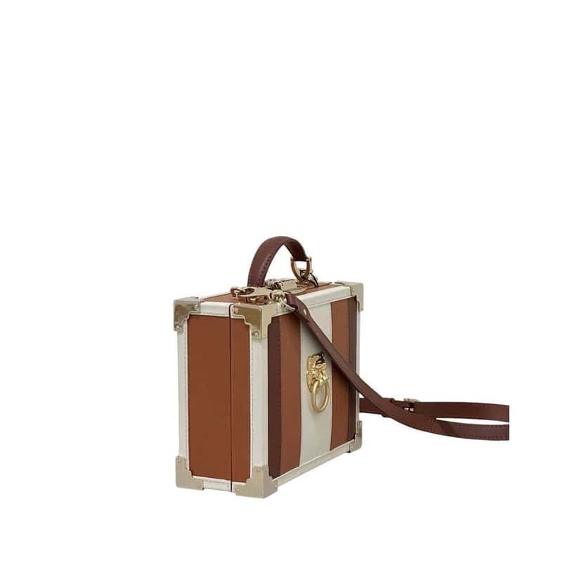 Aspinal of London Aspinal of London Lion Head Box Trunk Crossbody Bag pre-owned Brown Leather Good condition - Inside View
