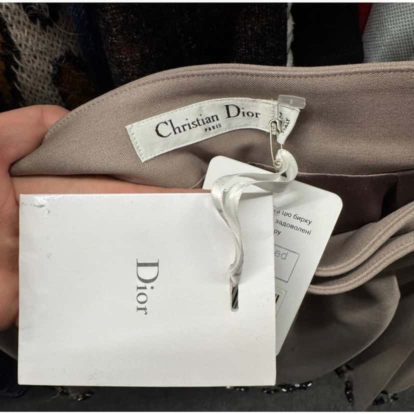 Christian Dior Christian Dior Embellished Floral Crystal Skirt FR38/M Pre-owned Brown Wool Good condition - Box View