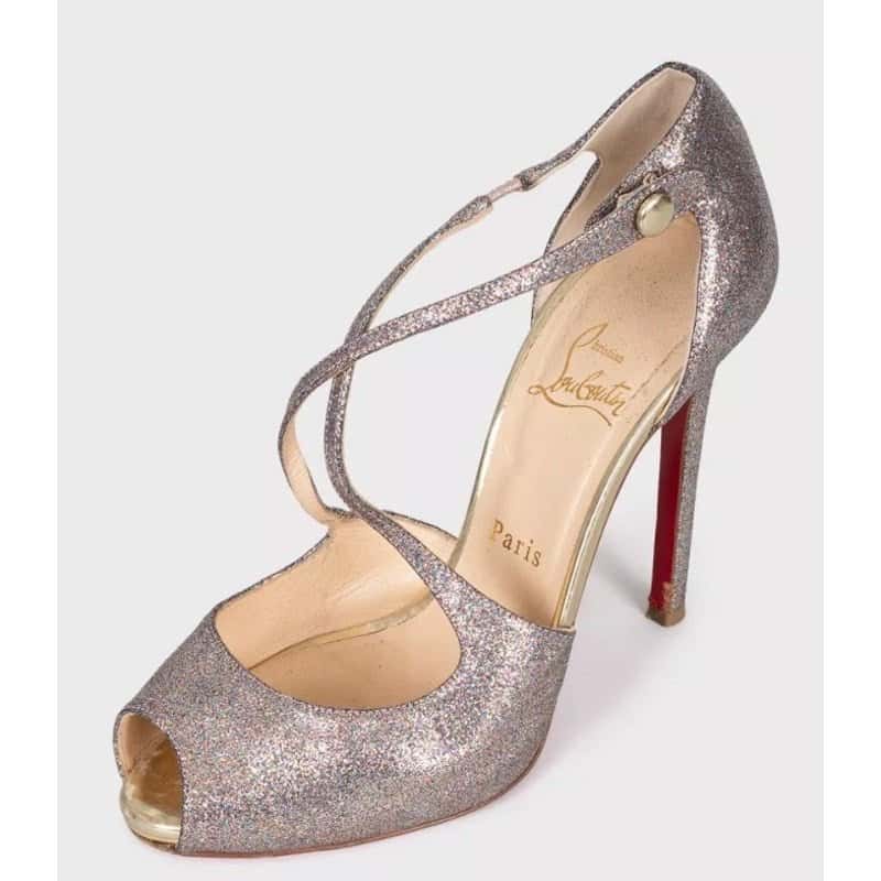 Christian Louboutin Christian Louboutin Shiny Leather Button Heel Sandals 38.5 pre-owned Other Leather Good condition - Inside View