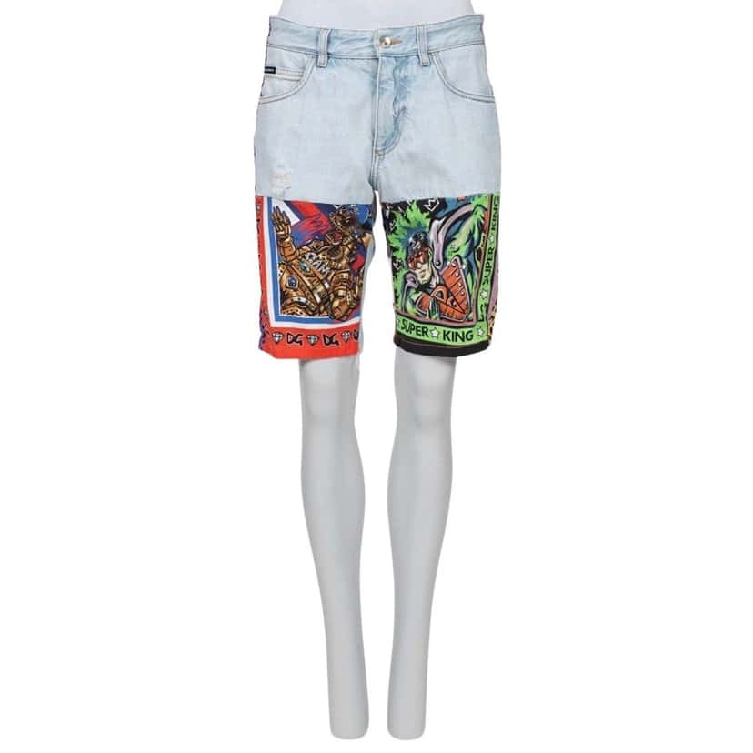 Dolce & Gabbana Dolce & Gabbana Mixed Panel Denim Shorts IT46/XL Pre-owned Other Denim Good condition - Front View
