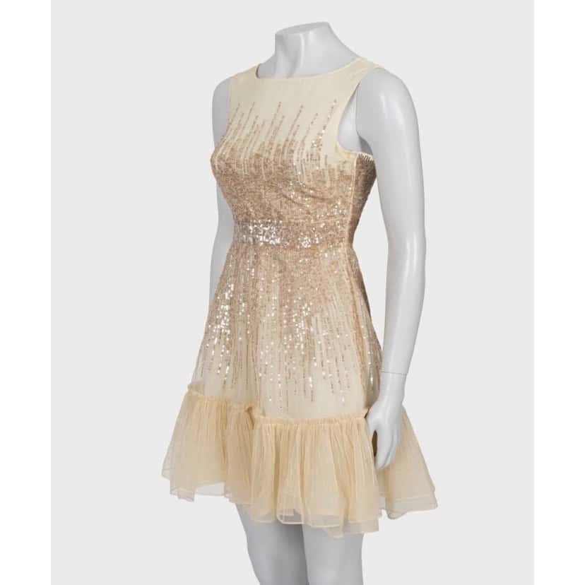 Valentino Valentino Red Sequin Mini Dress - Size XS pre-owned Red Good condition - Back View