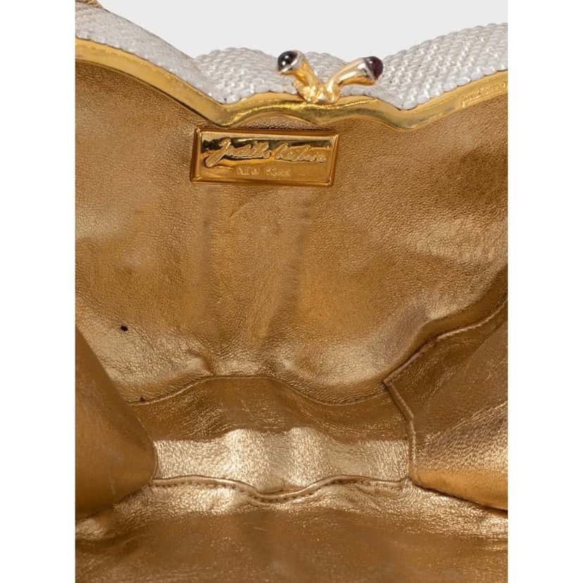 Judith Leiber Judith Leiber Butterfly Crystal Clutch Bag Pre-owned Gold Leather Good condition - Model View