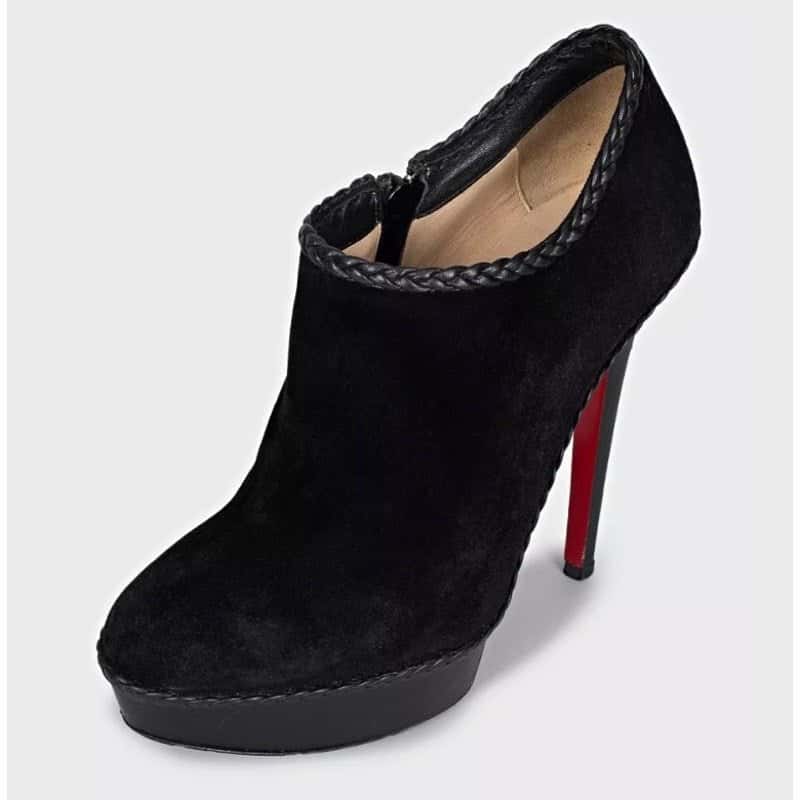Christian Louboutin Christian Louboutin Black Suede Ankle Booties 37.5 EU Pre-owned Black Suede Good condition - Inside View