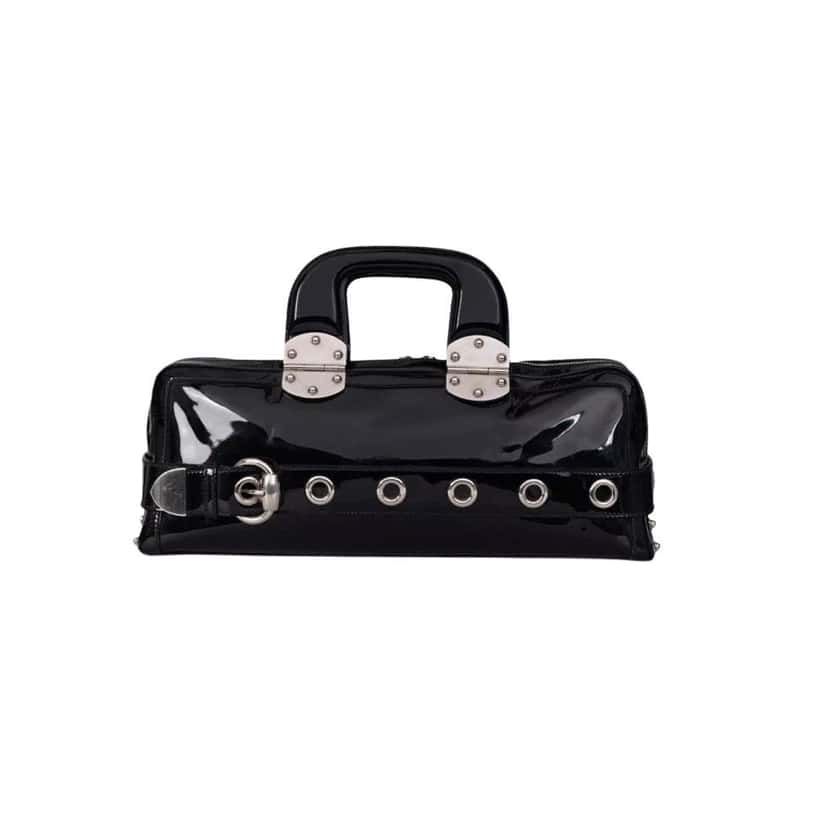 Gucci Gucci Romy Boston Black Leather Handbag Pre-owned Black Leather Good condition - Front View