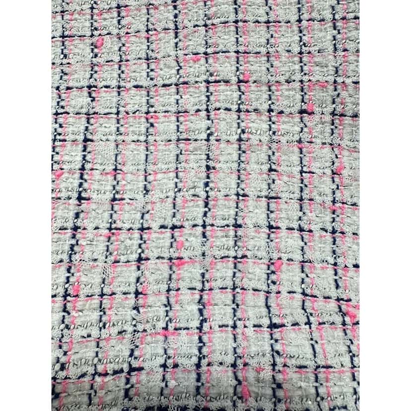 Chanel Chanel 14C Pink Tweed Jacket Sz 38 Pre-owned Pink Tweed Good condition - Back View