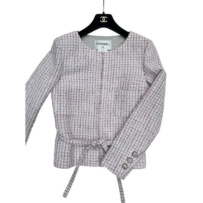 Chanel Chanel 14C Pink Tweed Jacket Sz 38 Pre-owned Pink Tweed Good condition - Box View