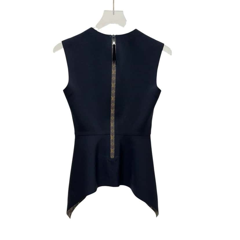 Louis Vuitton Louis Vuitton Black Monogram Peplum Top Size 34 Pre-owned Black Good condition - Back View