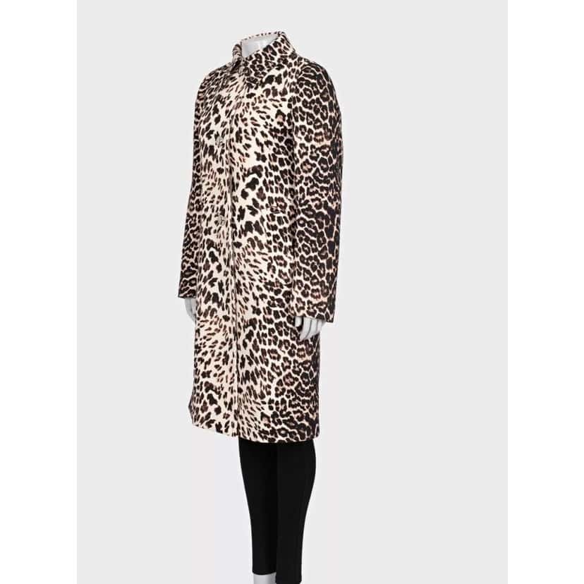 PRADA NWOT Prada Brown Animal Print Wool Coat - IT42 / M Pre-owned Brown Wool Never worn - Back View