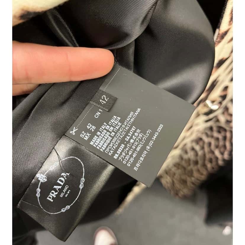 PRADA NWOT Prada Brown Animal Print Wool Coat - IT42 / M Pre-owned Brown Wool Never worn - Box View