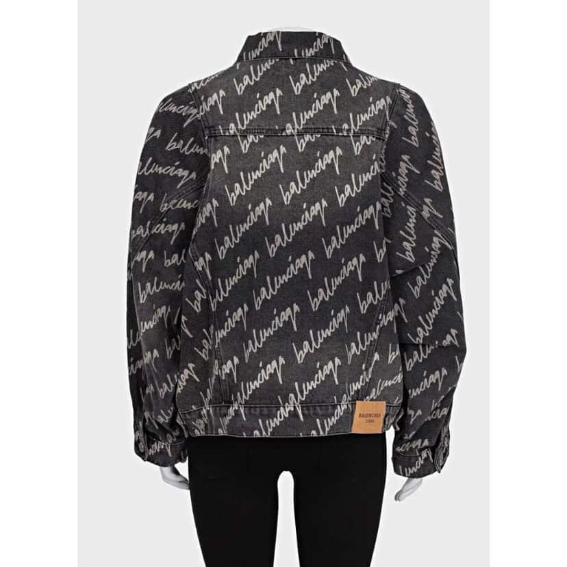 Balenciaga NWOT Balenciaga Black Oversized Denim Jacket IT38/XXS pre-owned Black Denim Never worn - Inside View