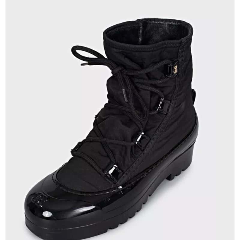 Chanel Chanel Black Lace-Up Boots - Size 37 Pre-owned Black Lace Good condition - Inside View