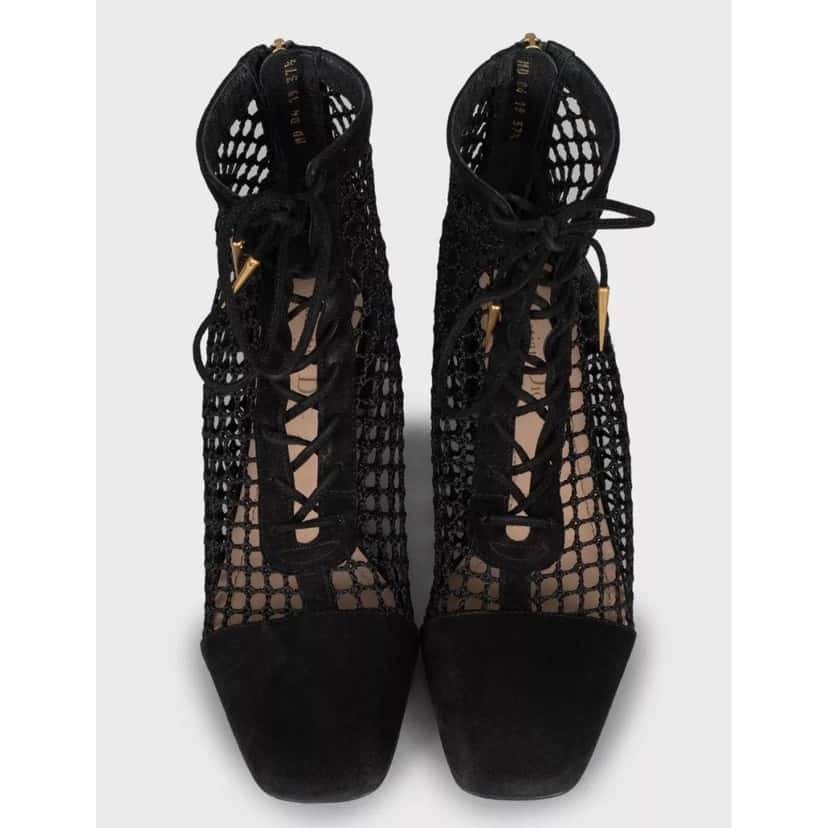 Christian Dior Christian Dior Naughtily-D Black Suede Boots Sz 37.5 pre-owned Black Suede Good condition - Back View