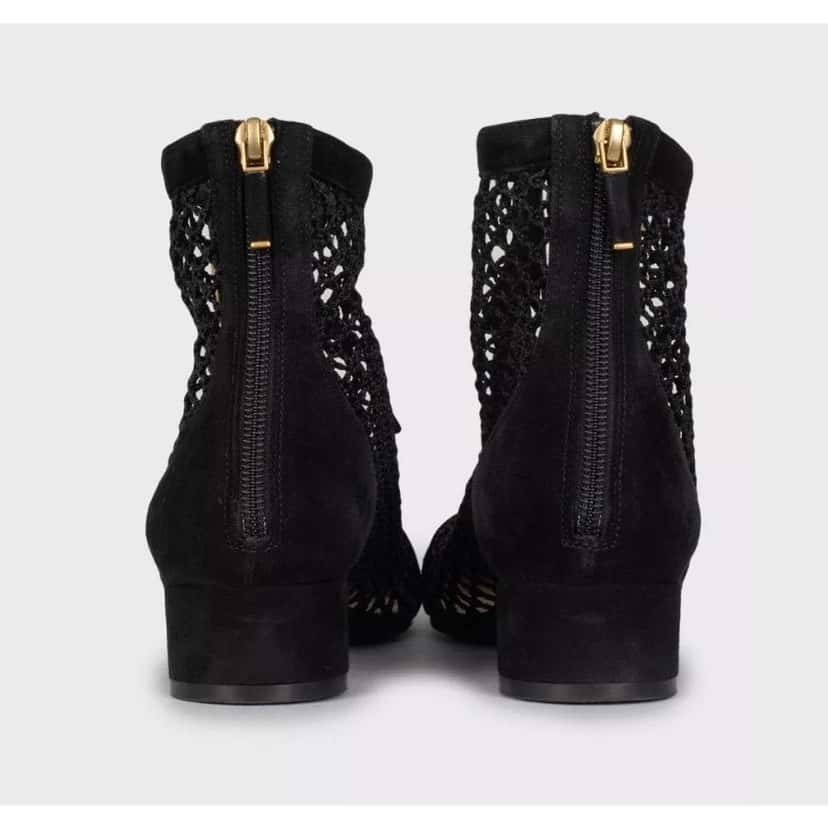 Christian Dior Christian Dior Naughtily-D Black Suede Boots Sz 37.5 pre-owned Black Suede Good condition - Model View