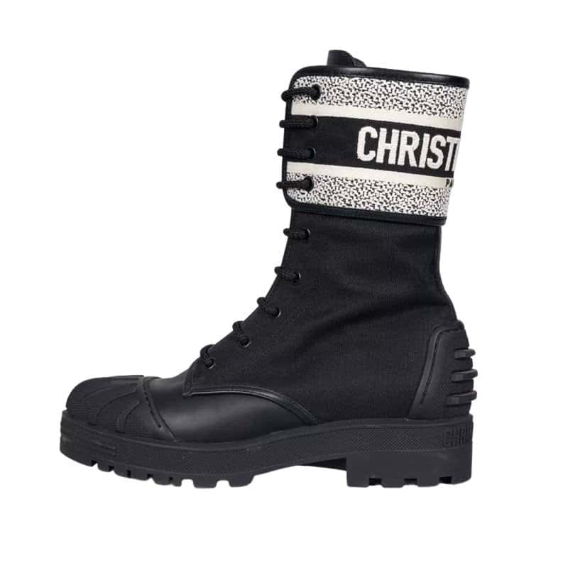 Christian Dior Christian Dior D-Major Black Leather Boots - Size 38.5 Pre-owned Black Leather Good condition - Front View