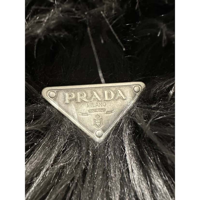 PRADA Prada 2011 Black Faux Fur Coat  Sz.40 pre-owned Black Good condition - Box View