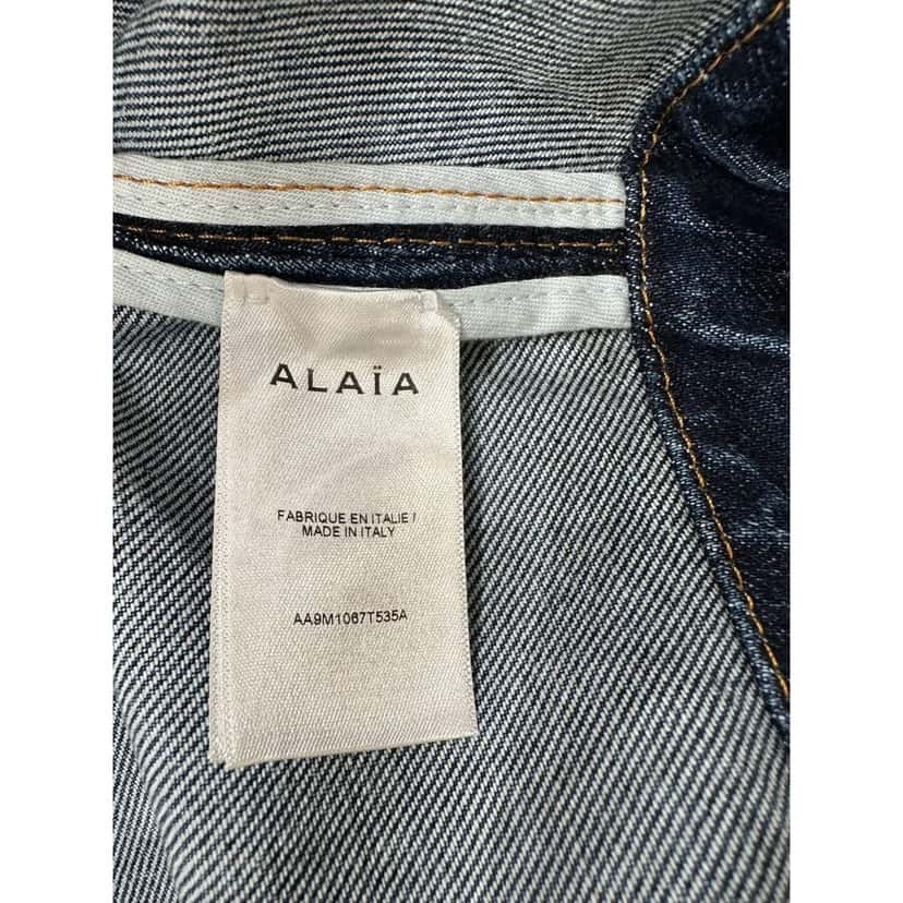Alaïa Alaïa Blue Faded Denim Asymmetric Trench Coat Sz 42 Pre-owned Blue Denim Good condition - Box View