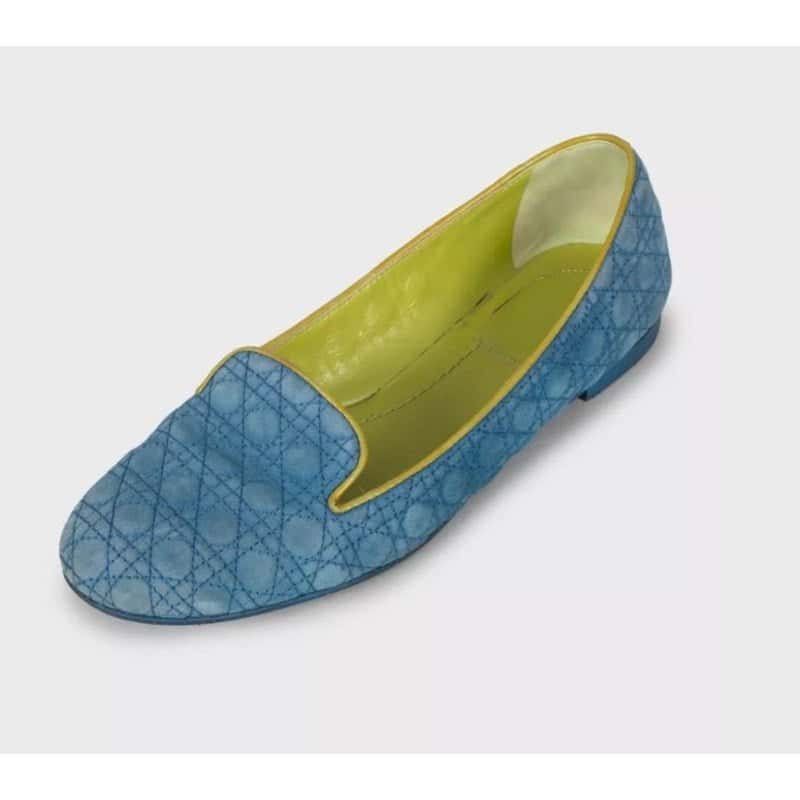 Christian Dior Christian Dior Blue Suede Ballet Flats - EU 37 pre-owned Blue Suede Good condition - Inside View