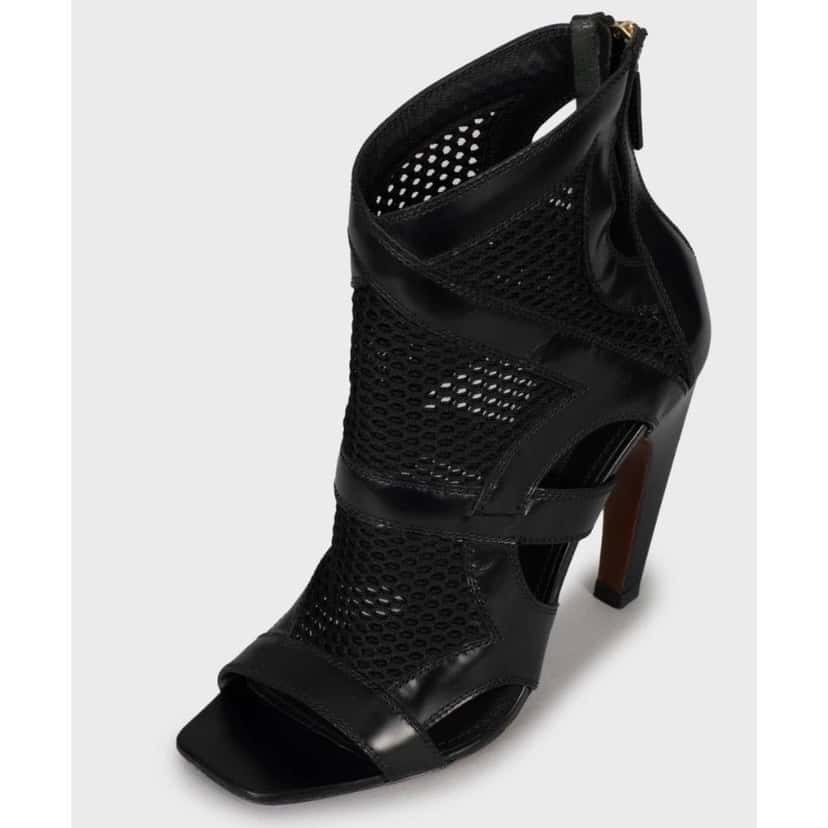 Louis Vuitton Louis Vuitton Black Mesh & Leather Open Toe Ankle Boots Sz 38.5 pre-owned Black Leather Good condition - Inside View