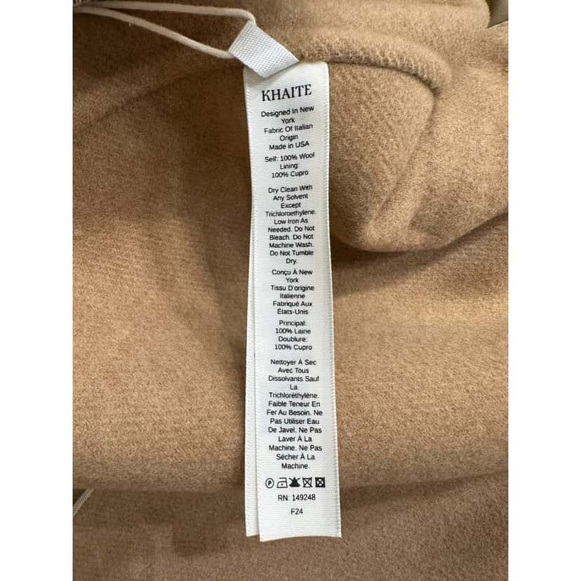 Khaite NWT Khaite Rothen Brown Wool Coat - Size XS Pre-owned Brown Wool Never worn, with tag - Back View