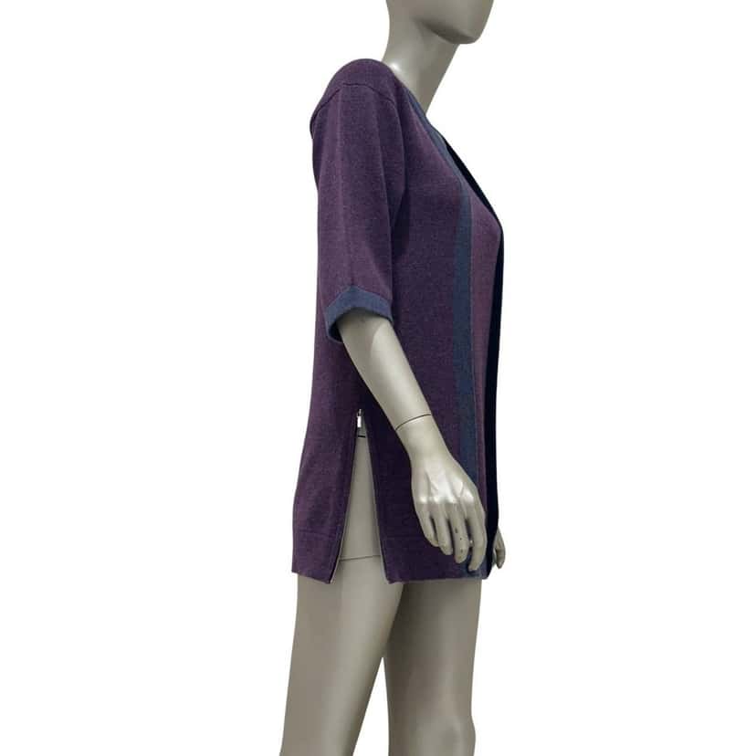 Chanel Chanel Purple Cashmere Long Cardigan FR 34 Pre-owned Purple Wool Good condition - Inside View
