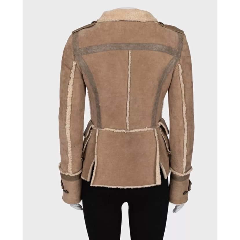 Dolce & Gabbana Dolce & Gabbana Brown Lambskin Shearling Coat Sz.40 (S) Pre-owned Brown Leather Good condition - Inside View