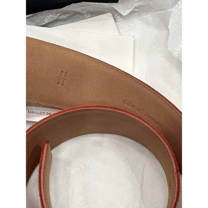 Chanel NWOB Chanel Suede Belt Cruise 2011 - Size 85 pre-owned Black Suede Never worn - Inside View