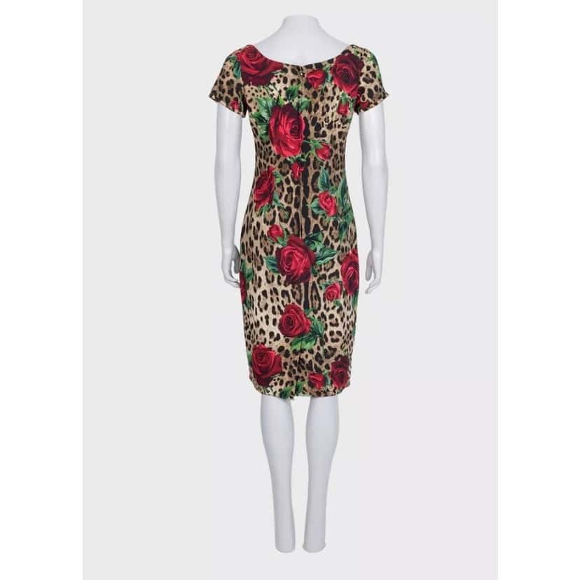 Dolce & Gabbana Dolce & Gabbana Floral Print Fitted Dress - Size IT44/L Pre-owned Other Good condition - Inside View