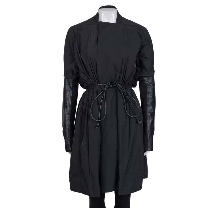 Rick Owens Rick Owens Black Fitted Trench Coat Sz. IT42 M Pre-owned Black Good condition - Front View