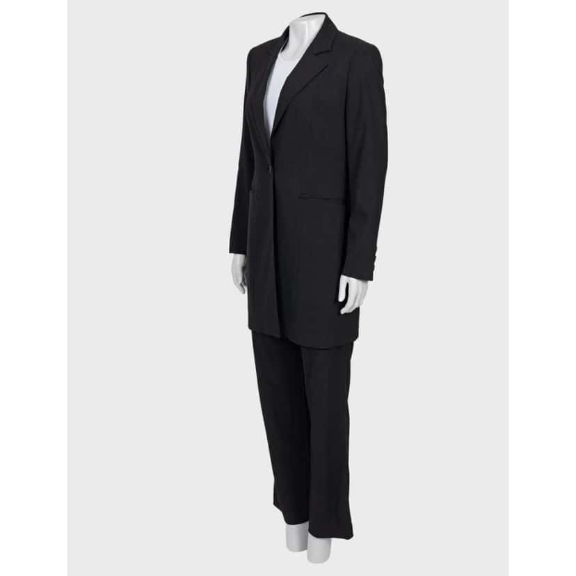 Gianfranco Ferré Gianfranco Ferre Black Striped Wool Suit Sz.42/L pre-owned Black Wool Good condition - Back View