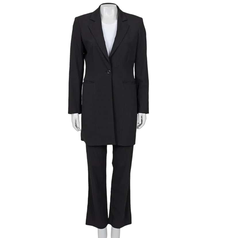 Gianfranco Ferré Gianfranco Ferre Black Striped Wool Suit Sz.42/L pre-owned Black Wool Good condition - Front View